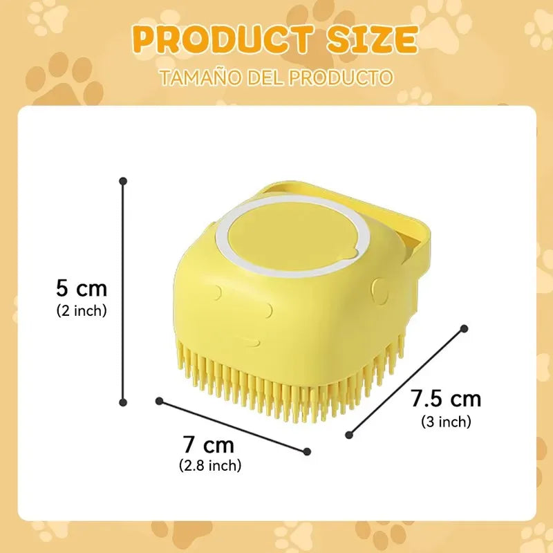 Dog Bath Brush Silicone Pet Shampoo Brush Soap Dog Scrubber Cat Massage Grooming Wash Comb Soft Rubber Puppy Clean Brush