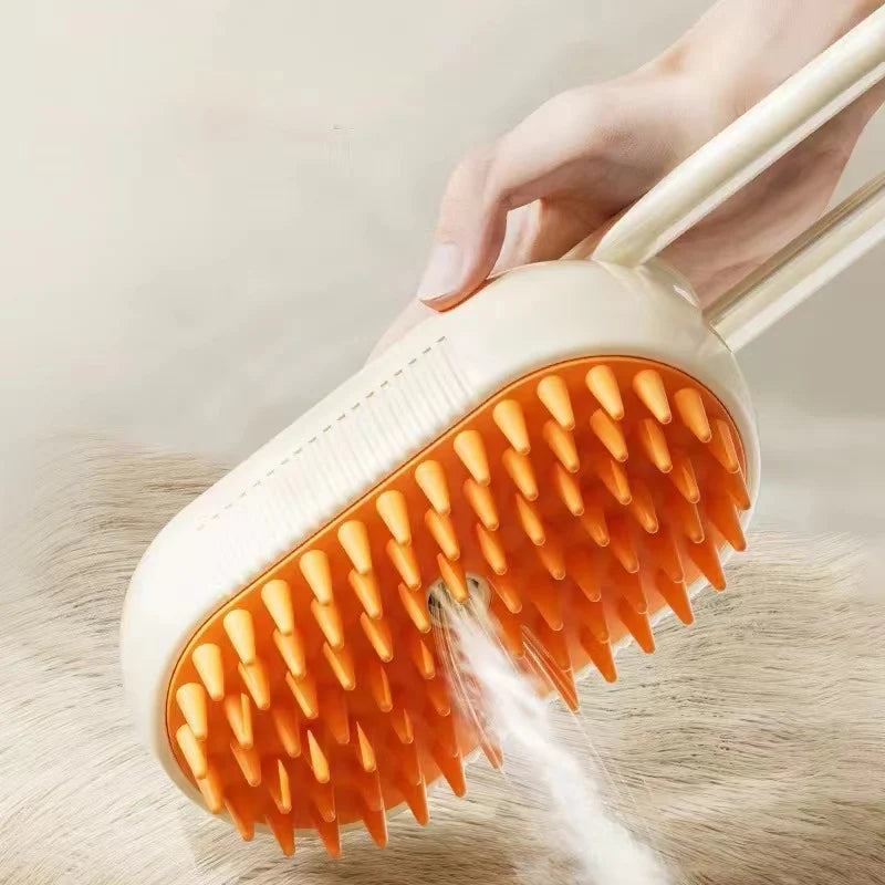 3-in-1 Dog Hair Brush Cat Hair Brush Electric Pet Cleaning Brush Steam Spray Brush Massage Hair Removal Comb Anti Flying Brush