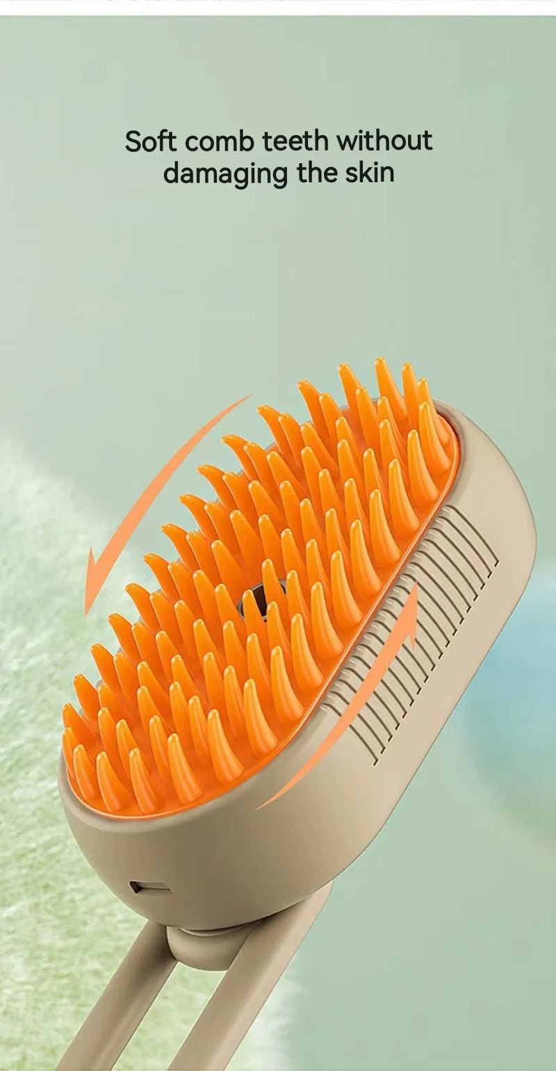 3-in-1 Dog Hair Brush Cat Hair Brush Electric Pet Cleaning Brush Steam Spray Brush Massage Hair Removal Comb Anti Flying Brush