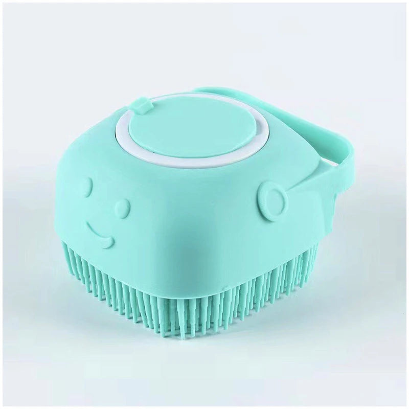 Dog Bath Brush Silicone Pet Shampoo Brush Soap Dog Scrubber Cat Massage Grooming Wash Comb Soft Rubber Puppy Clean Brush